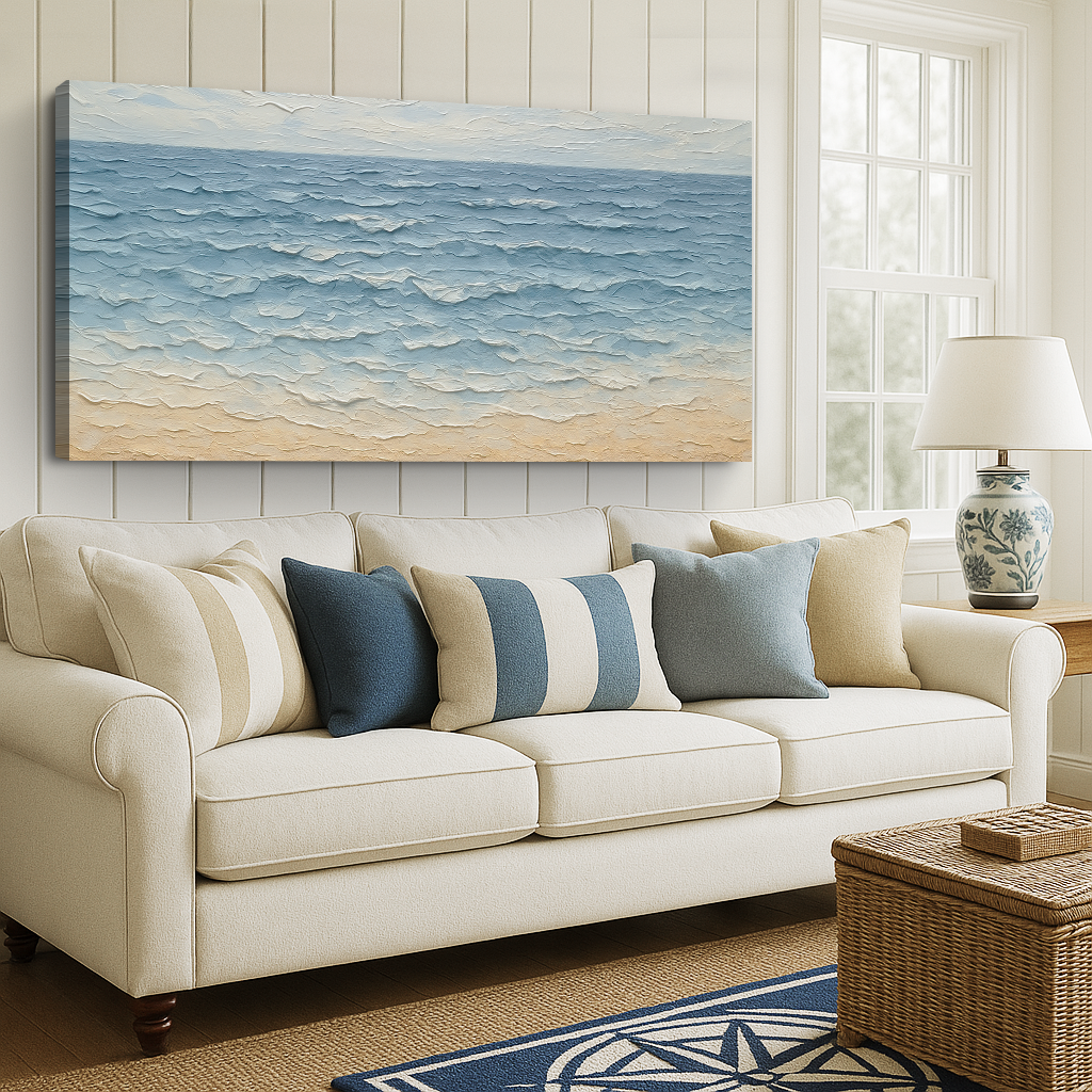 Serene Ocean Wave Coastal Wall Art VI