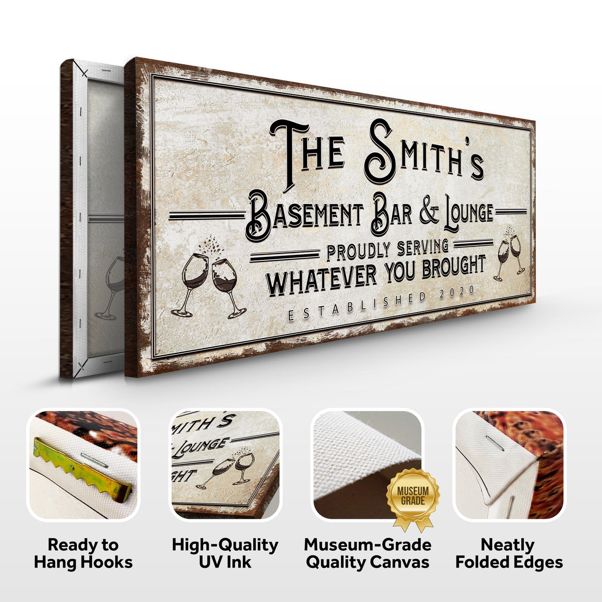 Basement Bar And Lounge Sign X