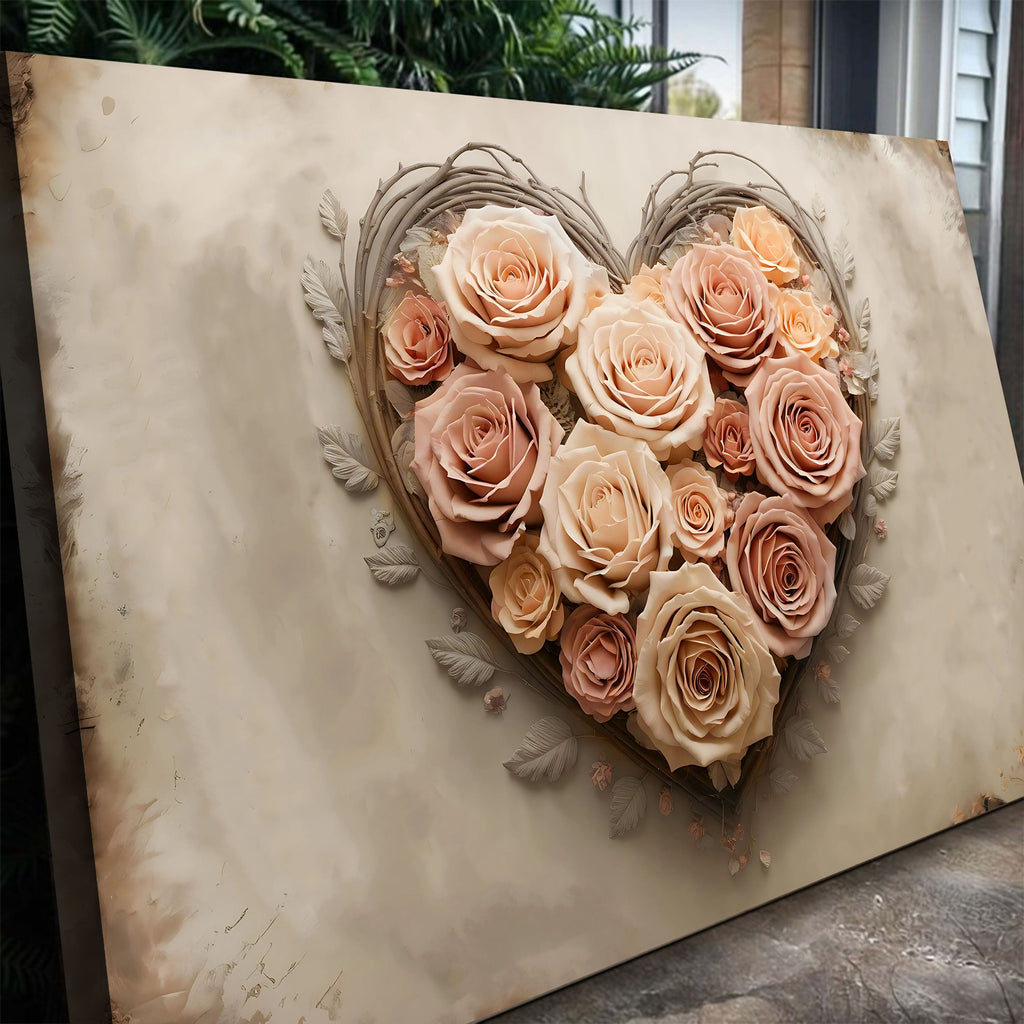 Floral Heart Wall Art III