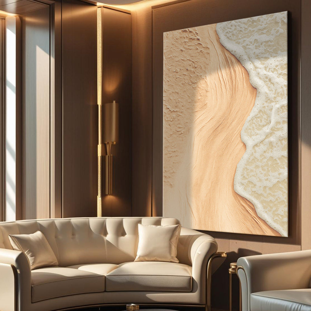 Beige Beach Coastal Wall Art