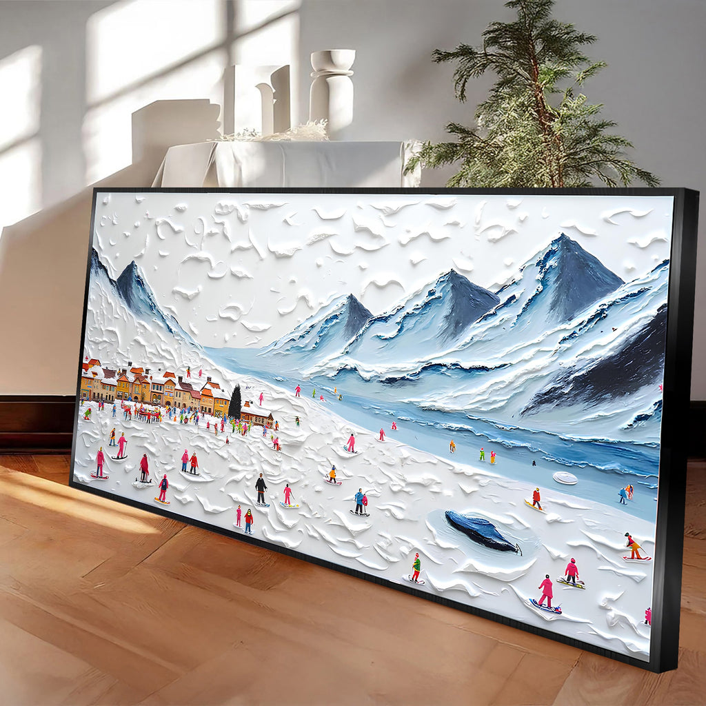 Snow Mountain Abstract Wall Art II