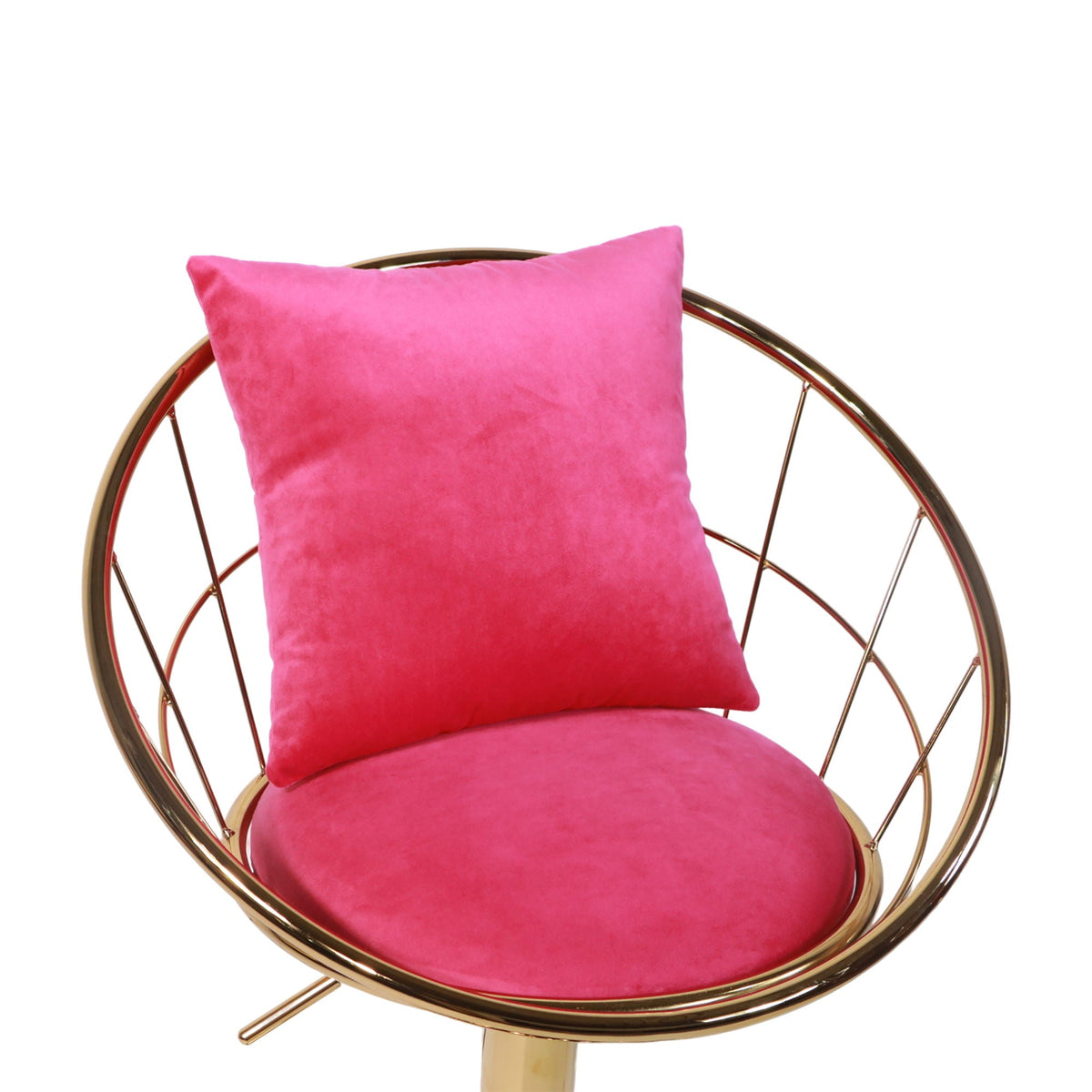 Adjustable Velvet Bar Stool Set with 360° Rotation - Multiple Colors