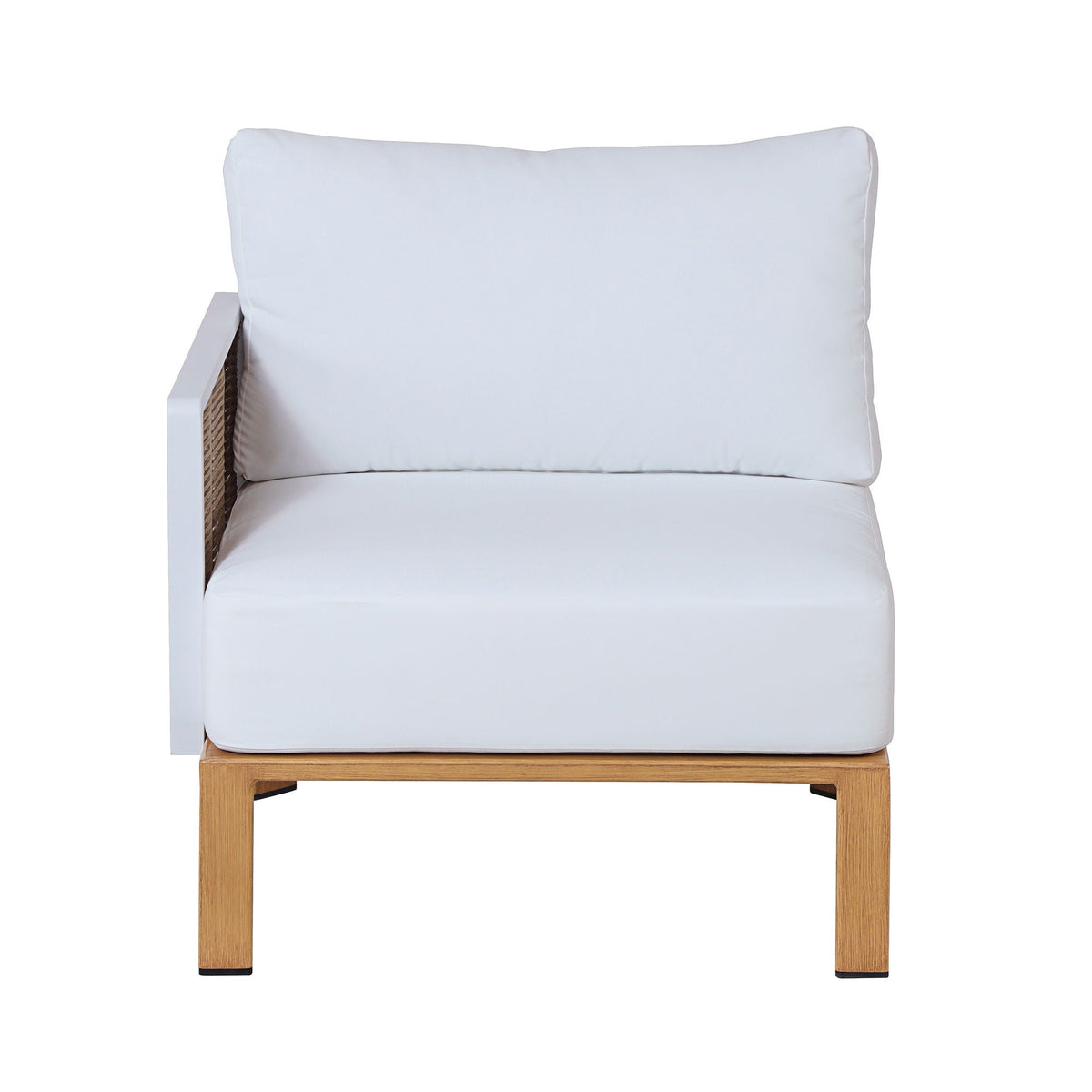 4 Piece Outdoor Conversation Set with Removable Cushions - White