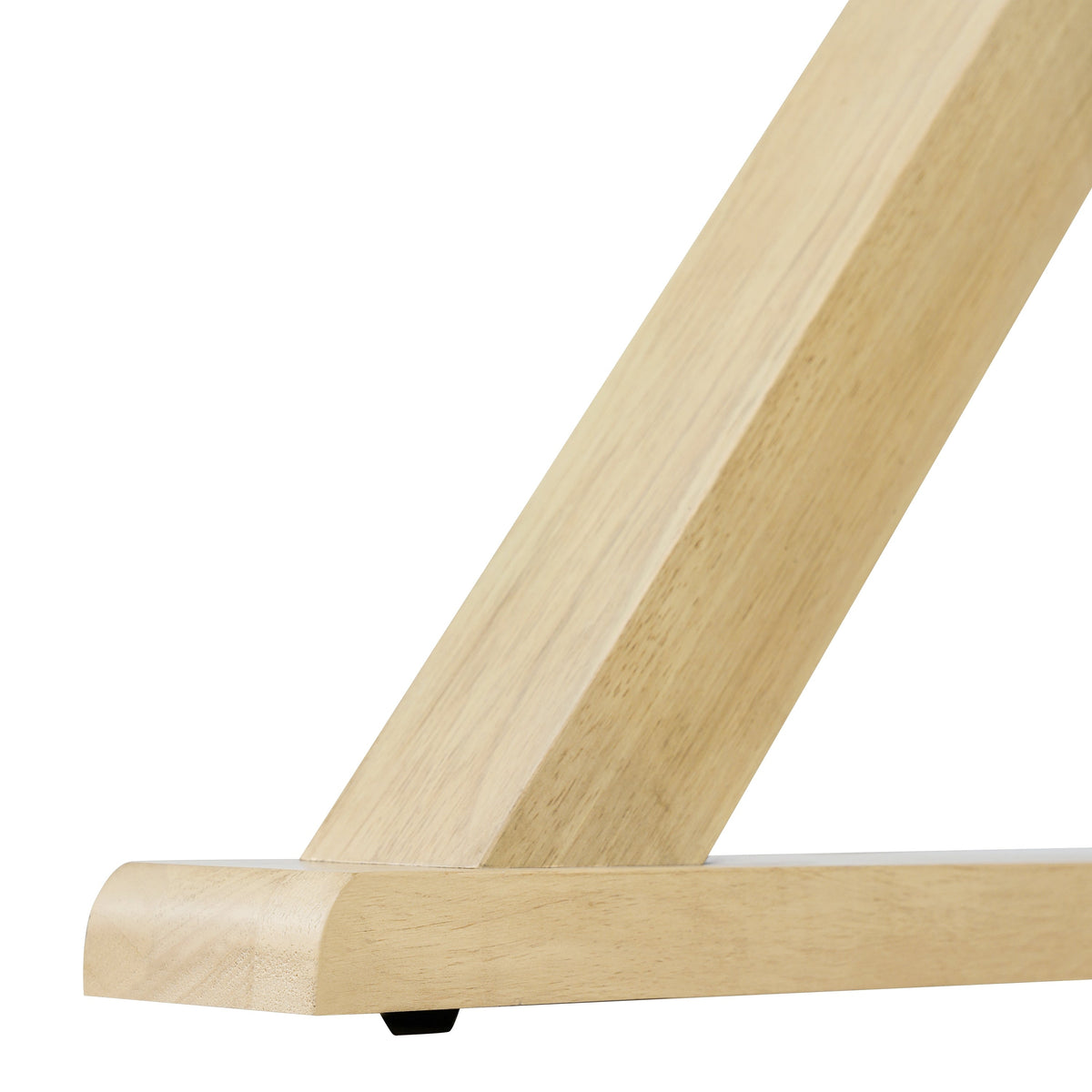 Natural Oak Veneer Dining Table with Rubber Wood Legs - Natural