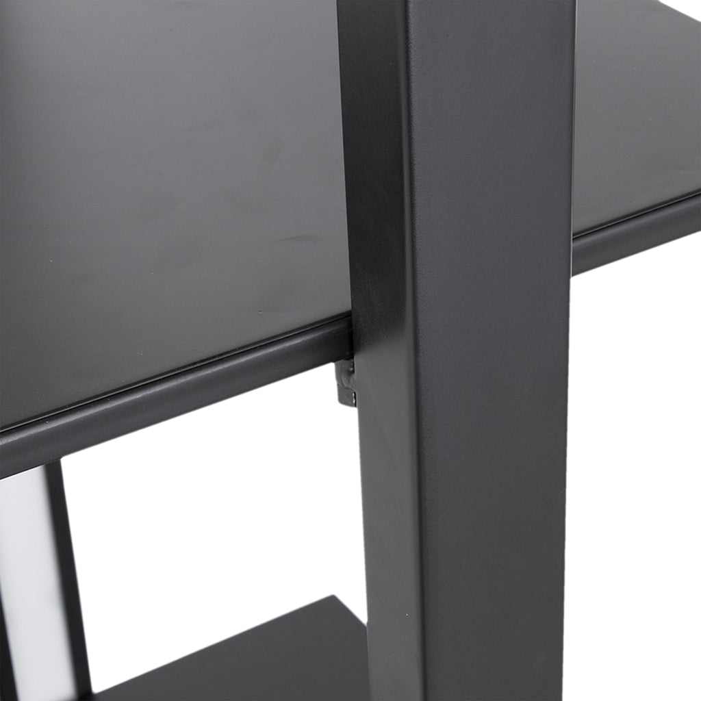 Two Tiered Vertical Shelving Stand with Light - Iron, Modern Design