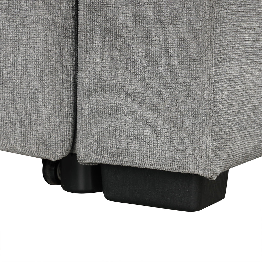 Single Pull Out Sofa Bed with USB Ports and Cup Holders - Dark Gray or Beige