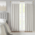 White Total Blackout Curtain Panel with Twist Tab - 50" x 84"