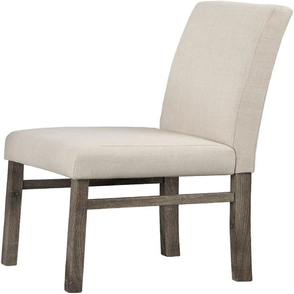 Transitional Upholstered Dining Chair Set with Engineered Wood Frame - Dark Gray or Beige