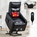 Black PU Power Lift Recliner Chair