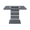 Ariya Bar Table with Glass Inlay - Dark Gray or White