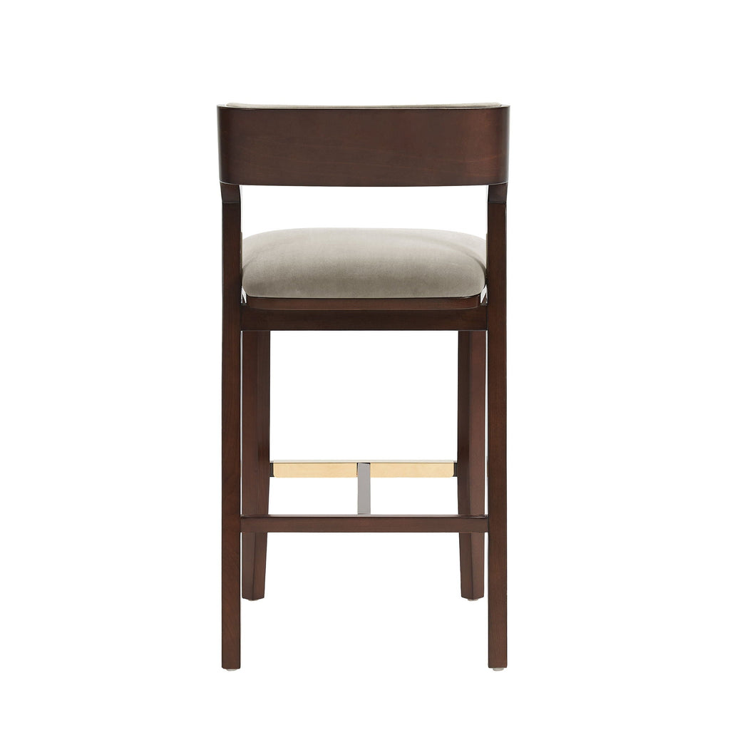 Bar Height Barstool with Backrest - Pearl Silver, White, Black, Dark Green