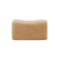 Camel Ottoman Teddy Fabric with Plush Comfort - Soft Camel