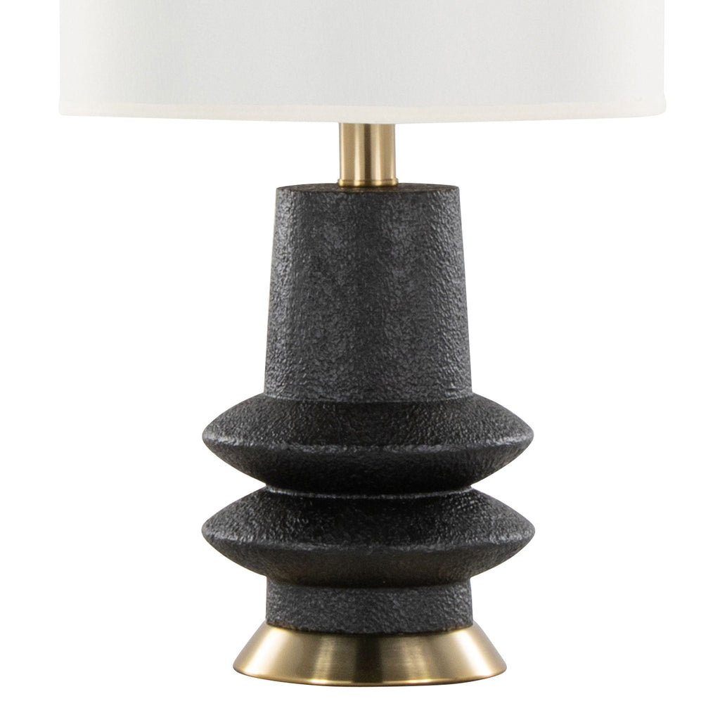 Lloyd Contemporary Table Lamp Set with Matte Finish - Black or Beige
