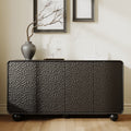 59" Sideboard Buffet Cabinet with Ample Storage - MDF, Modern Curved Design