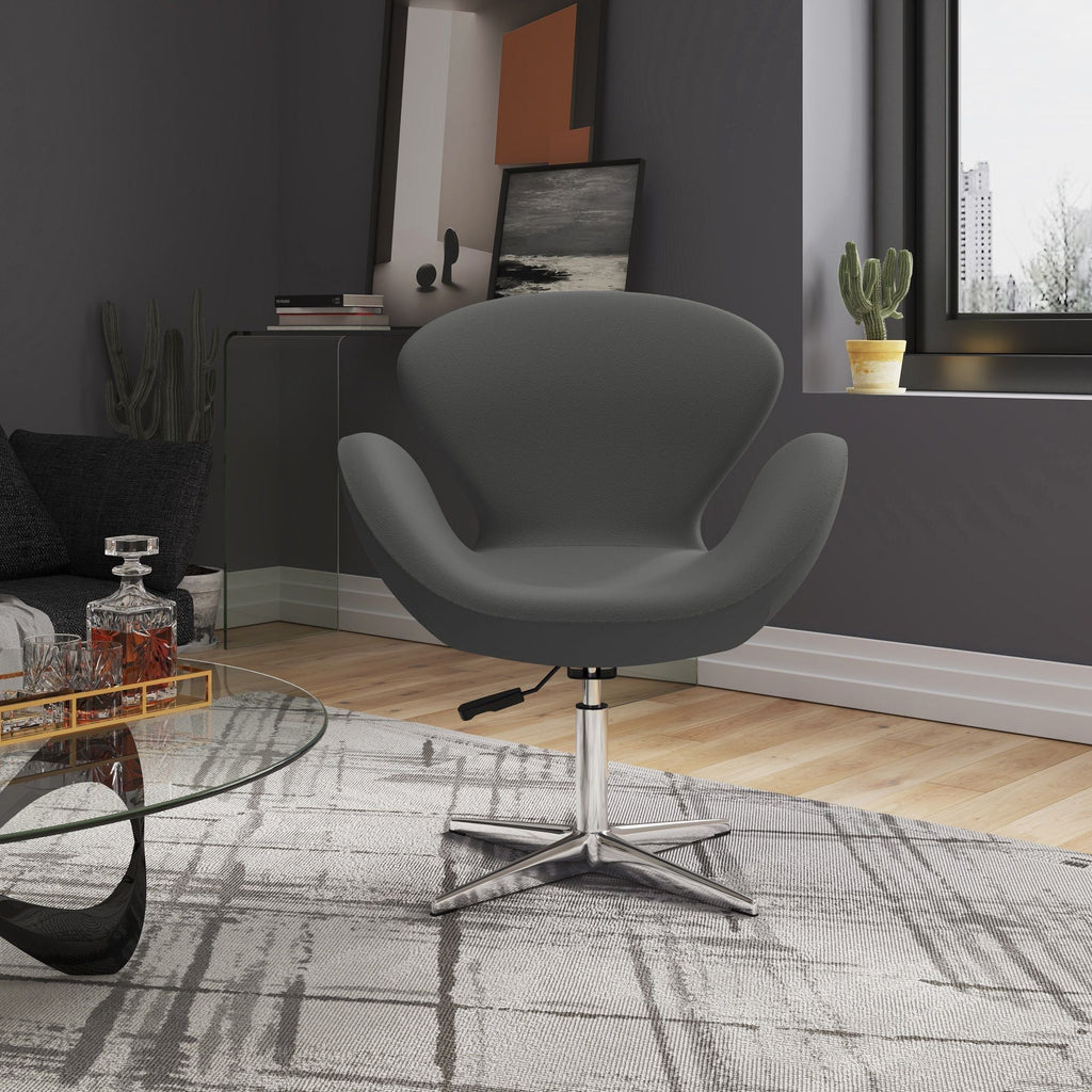 Raspberry Swivel Lounge Chair with 360-Degree Rotation - Multiple Colors