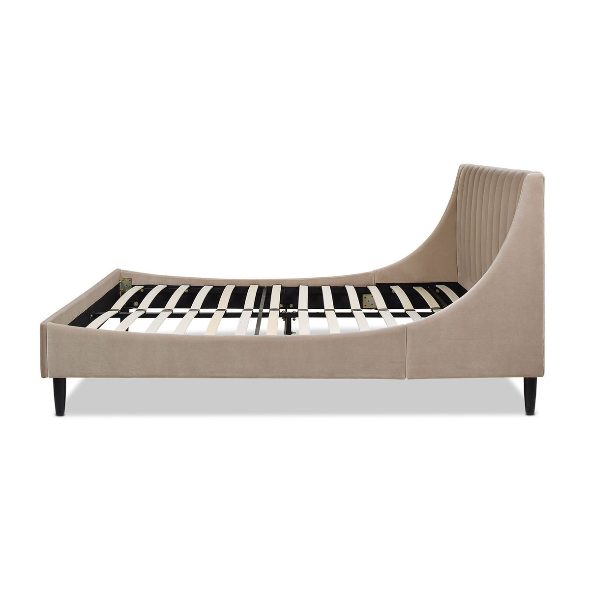 Vertical Tufted Modern Headboard Platform Bed Set with Upholstered Finish - Multiple Colors