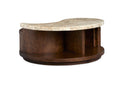 McPherson - Round Cocktail Table With Casters - Burnt Umber