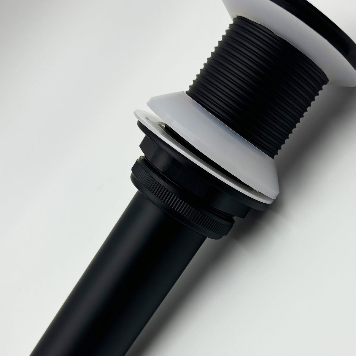 Bathroom Sink Drain Without Overflow with Pop Up Stopper - Matte Black or Gunmetal