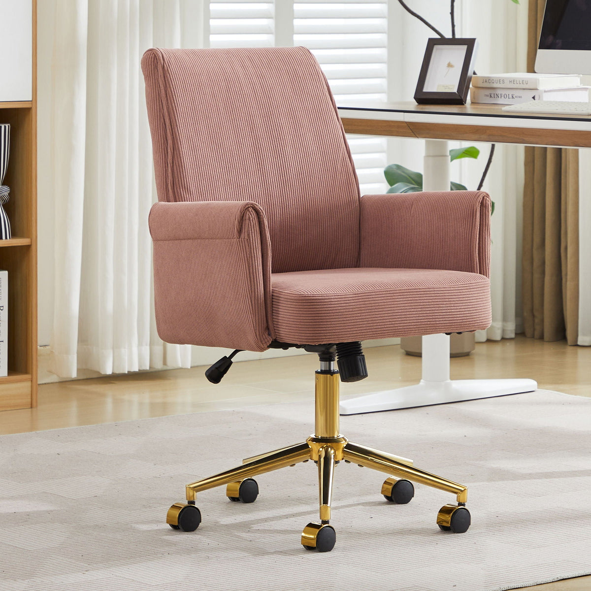Ergonomic Mid Back Office Chair with Memory Foam Cushion - Multiple Colors