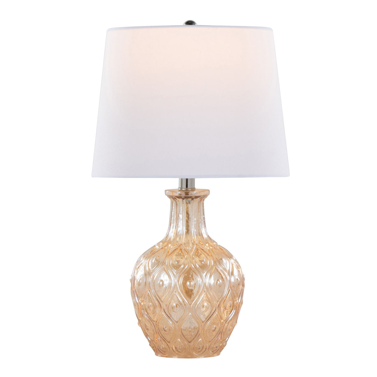 Beige Round Contemporary Lamp Set with Drum Shade - Set of 2