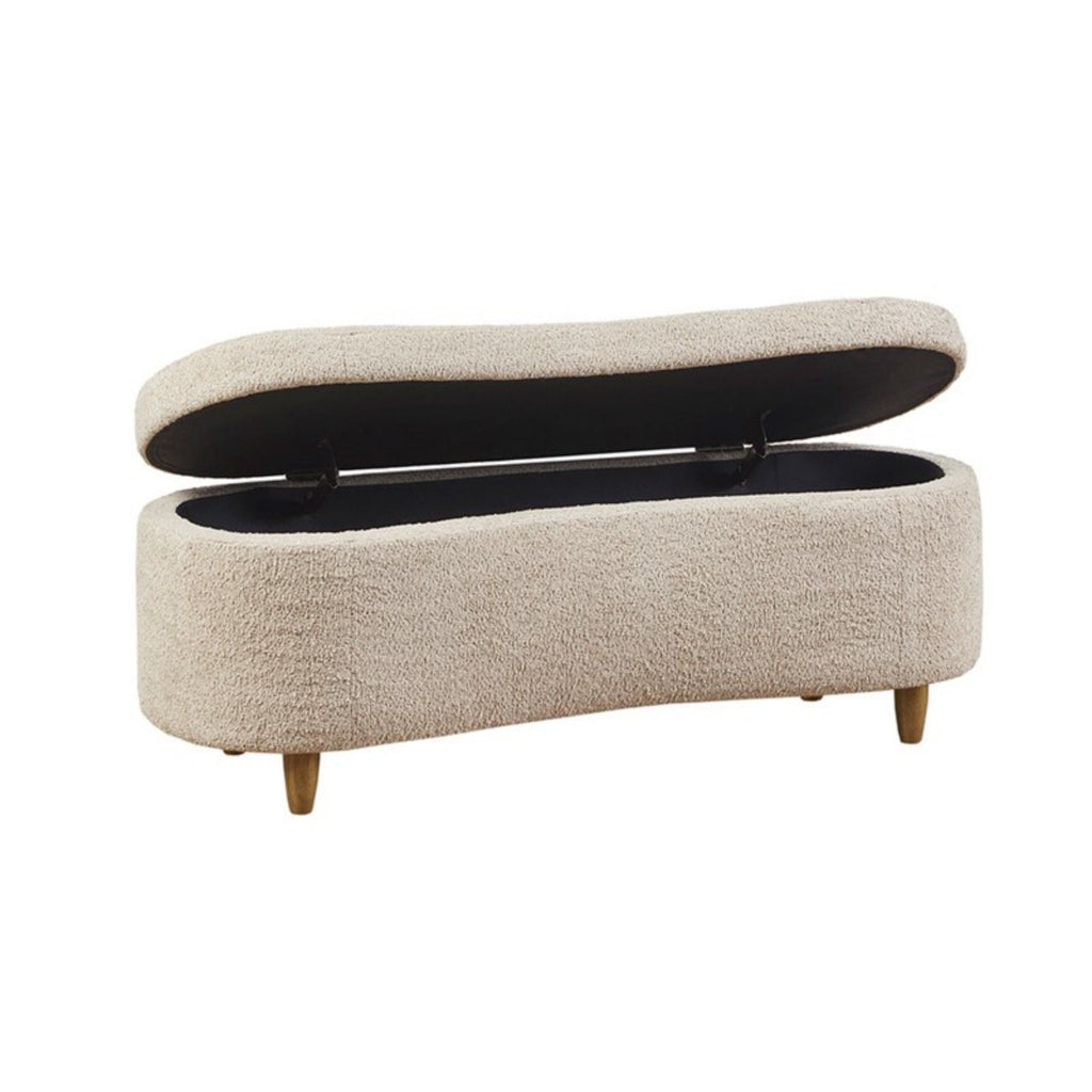 Flip Top Storage Bench with Soft Close Hinges - Light Brown, Beige, or Dark Green