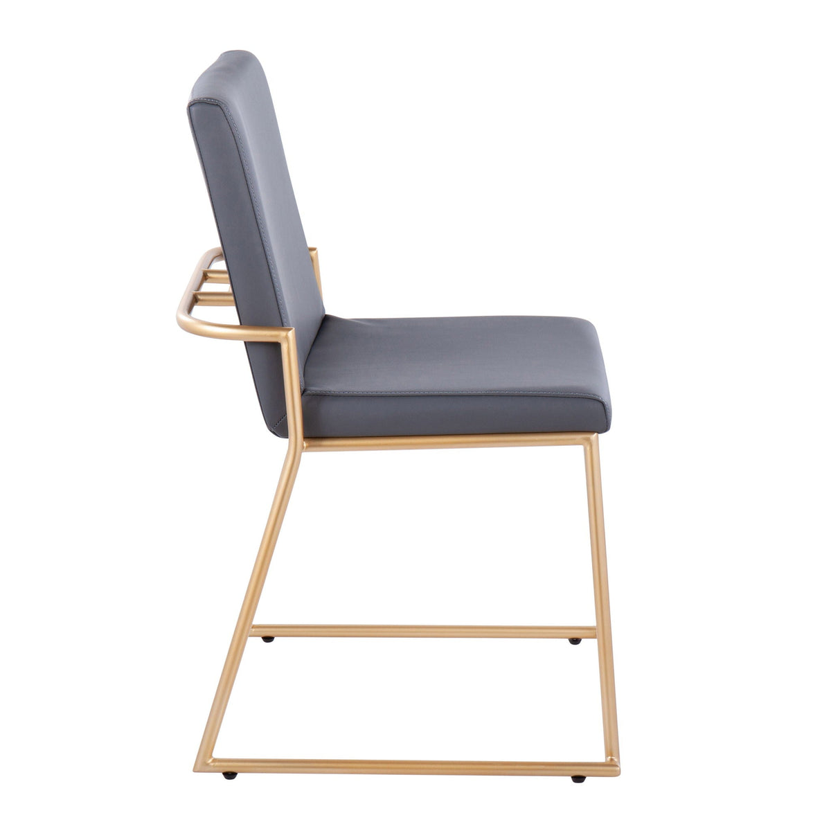 Dutchess Contemporary Dining Chair Set with Metal Frame - Dark Gray or Black