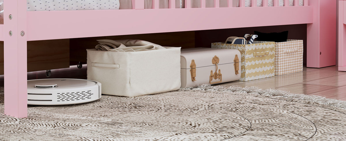 Twin Storage Bed with Headboard Rack & Under-Bed Drawers - Multiple Colors
