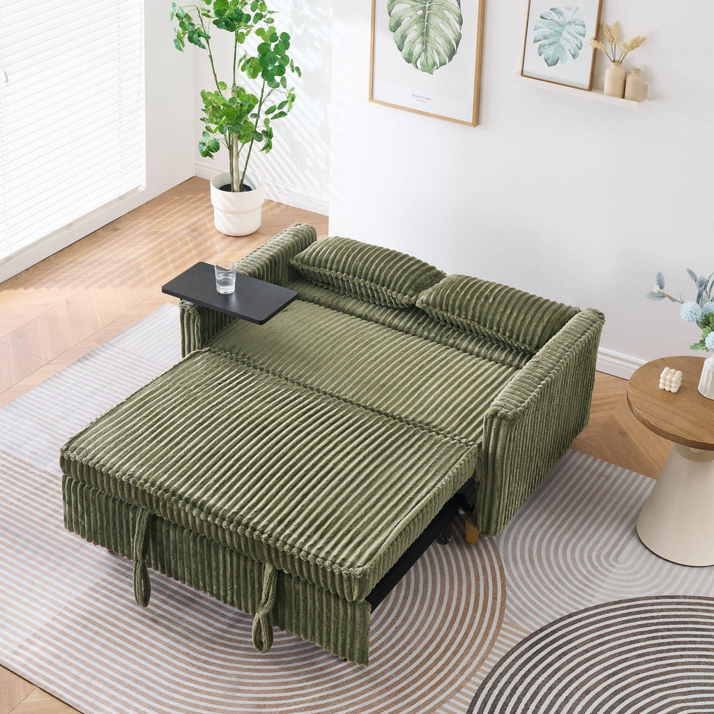 Pull Out Sofa With Movable Tabletop and USB Ports - Multiple Colors
