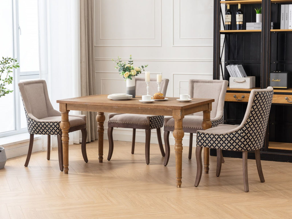Ultra Side Dining Chair Set with Solid Wood Legs - Multiple Colors