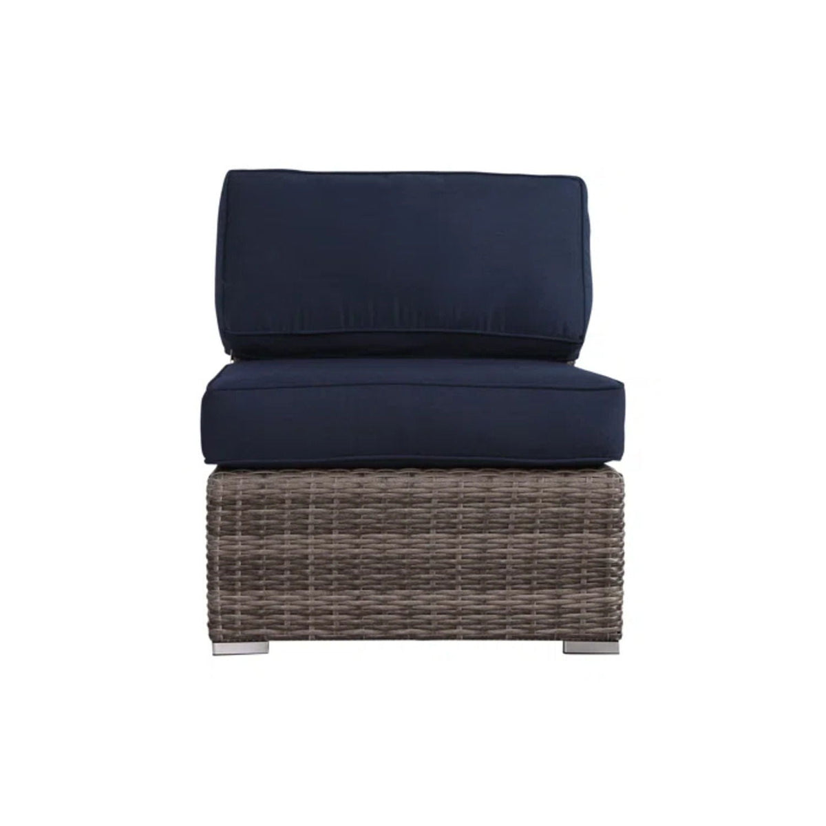 Modern Patio Rattan Sectional Set with Cushions - Multiple Set Options