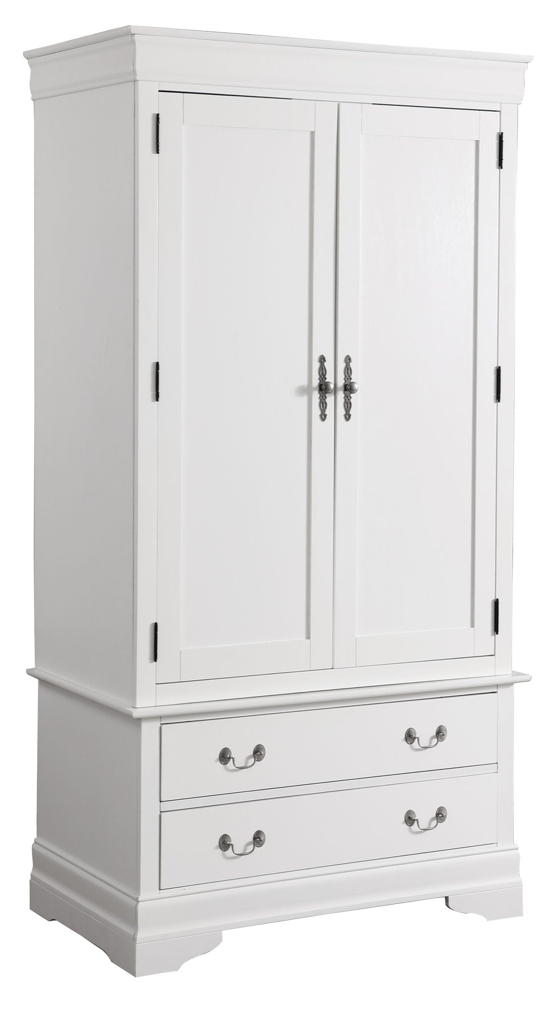 Traditional Armoire with Hanging Bar - Multiple Colors
