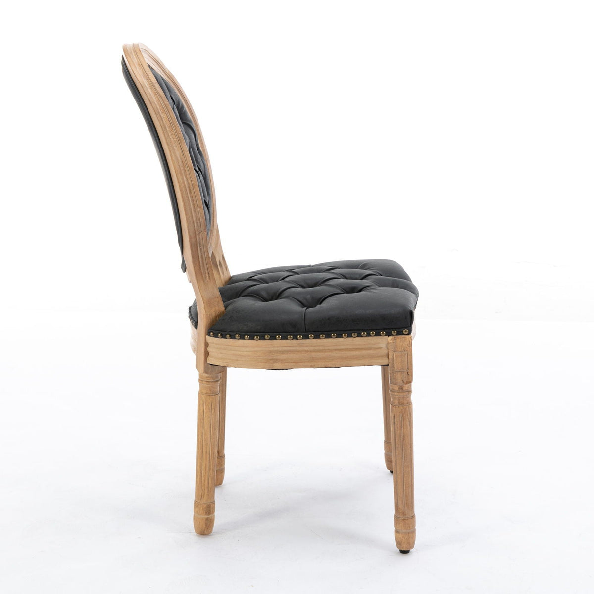 French Style Solid Wood Dining Chair with Nailhead Trim - Multiple Colors