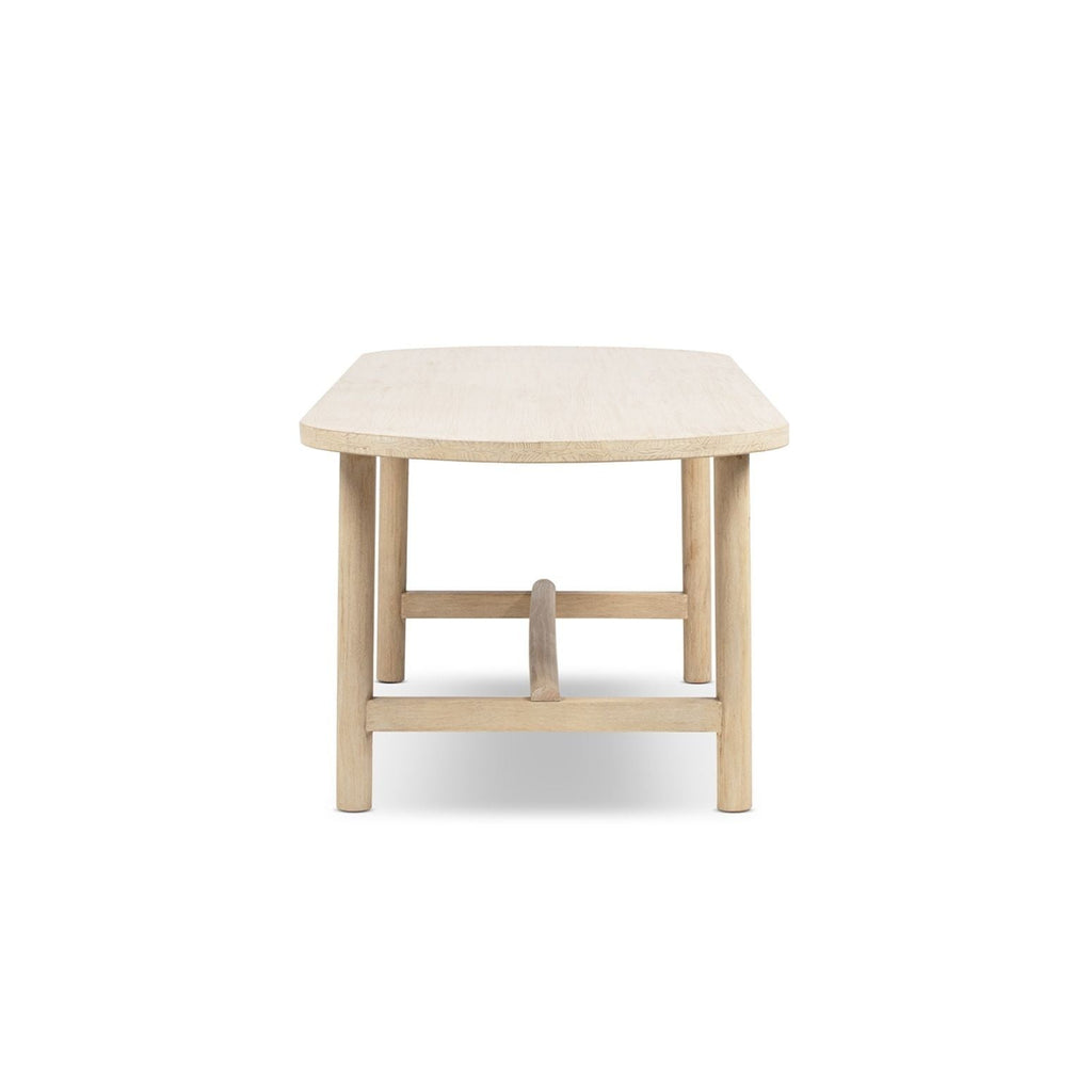 8-Seat Oval Dining Table with Reclaimed Pine - Natural