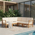 Perla 5 Pieces Sofa Set with Water-Resistant Cushions - Beige or Blue