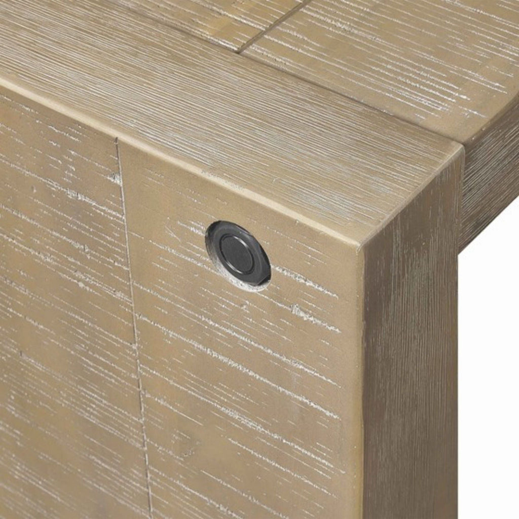 Modern Design Console Table with Solid Wood Construction - Light or Dark Brown