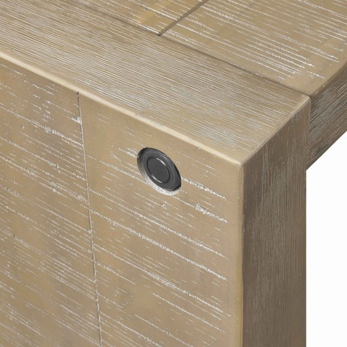 Modern Design Console Table with Solid Wood Construction - Light or Dark Brown