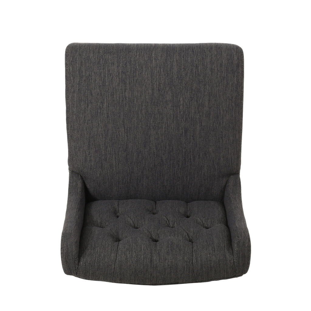 Upholstered Barstool with Button Tufted Wing Back - Multiple Colors