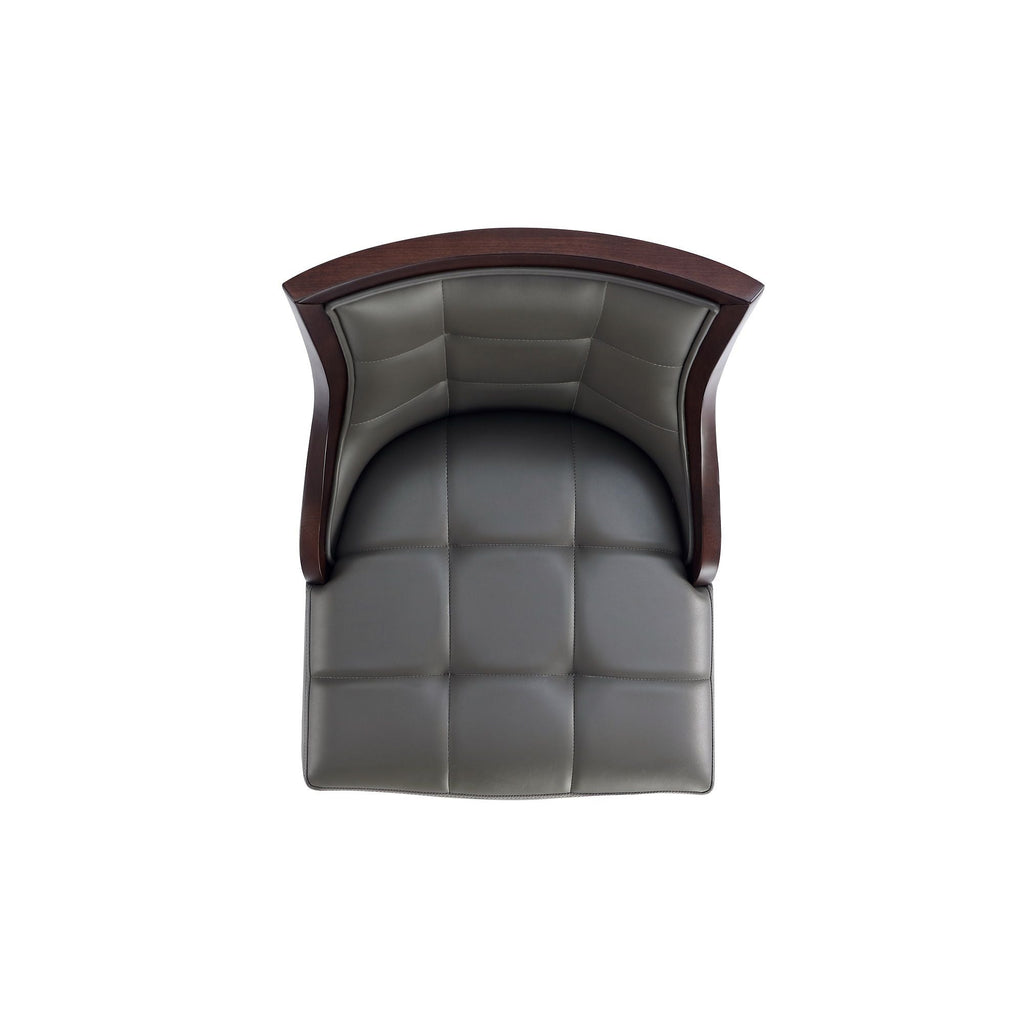 White Bar Height Stool with Solid Wood Frame - Traditional Design