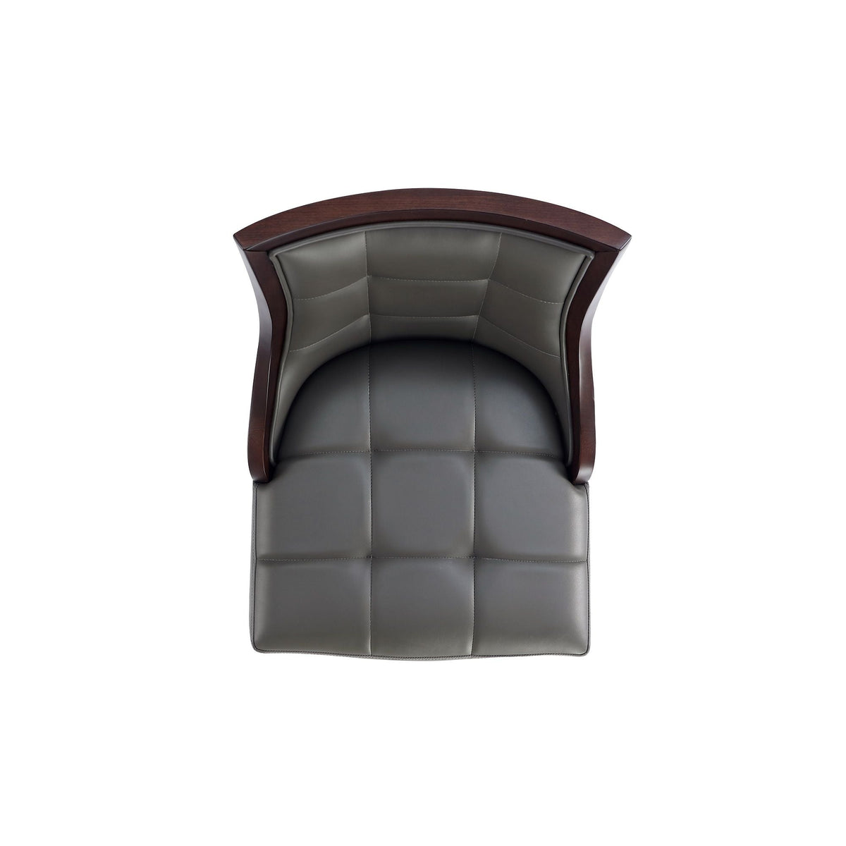 White Bar Height Stool with Solid Wood Frame - Traditional Design