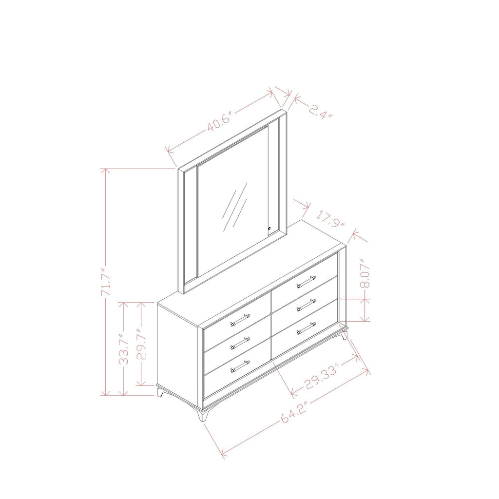 White LED Mirror with Built-In Lighting and Frame