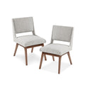 Dining Side Chair Set with Upholstered Cushions - Light Gray