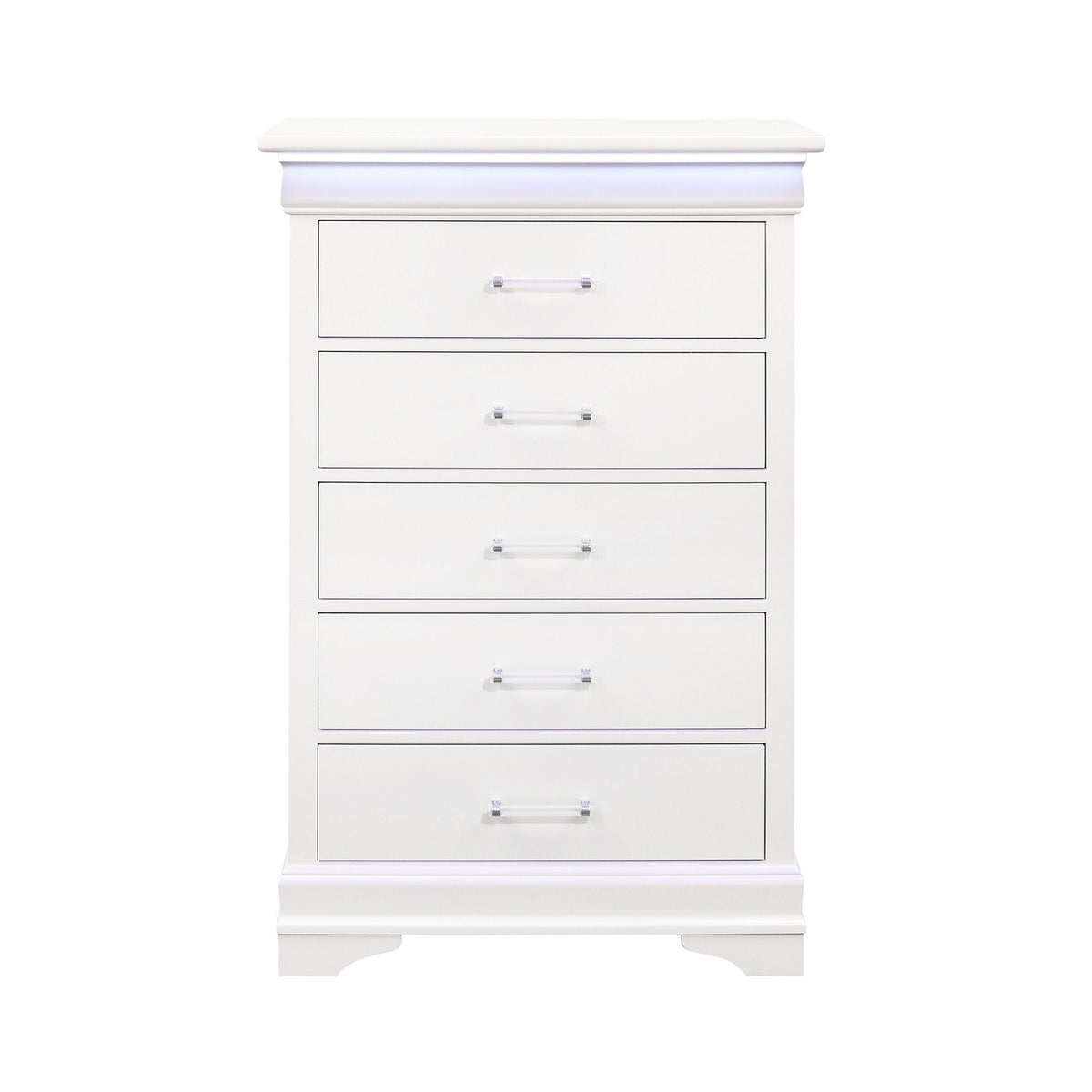Charlston Accent Chest with LED Lighting – White or Blue