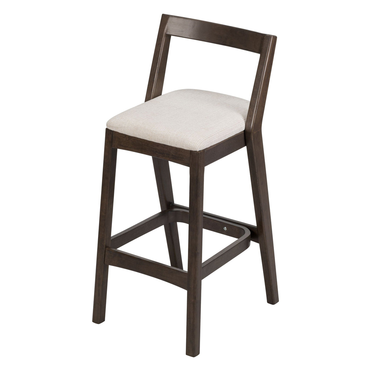 Jasper Indoor Barstool Set of 2 with Durable Rubberwood Seating - Dark Brown or Light Brown