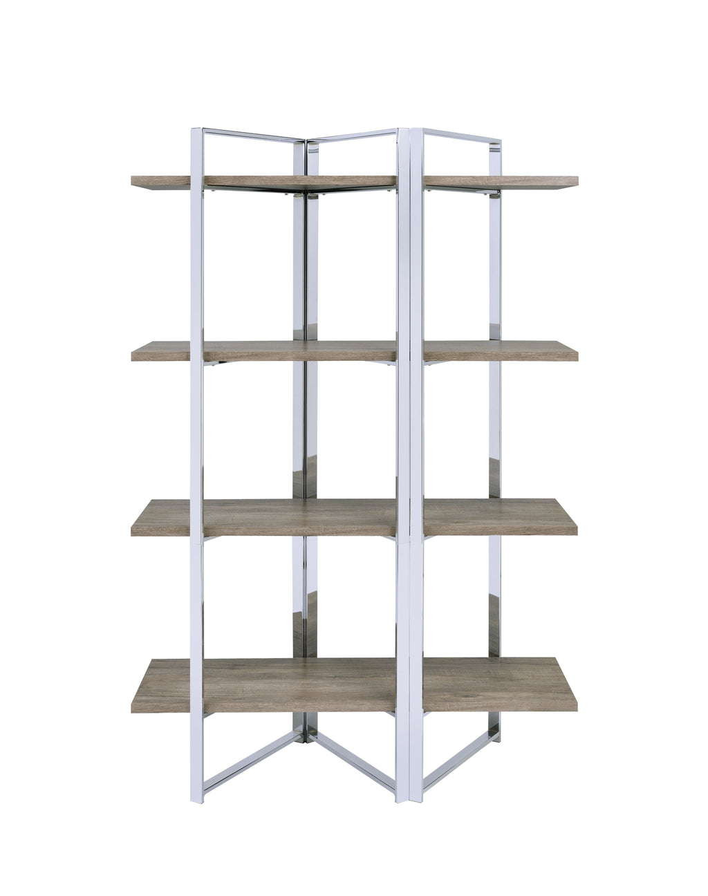 Libby Rectangular Etagere Bookshelf with Metal Frame