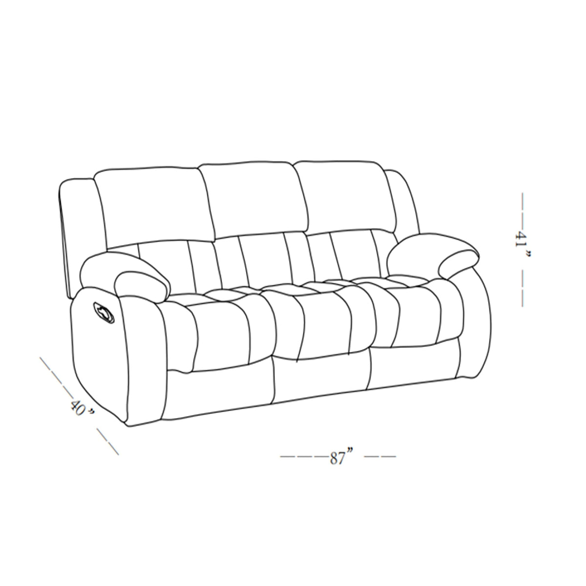 Gray Reclining Living Room Set with Manual Reclining Features - 3 Piece