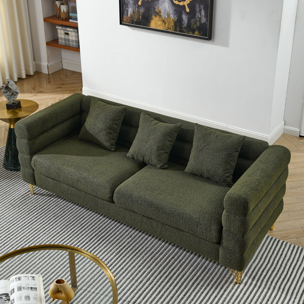 Streamline Sectional Sofa with Art Deco Design - Multiple Colors