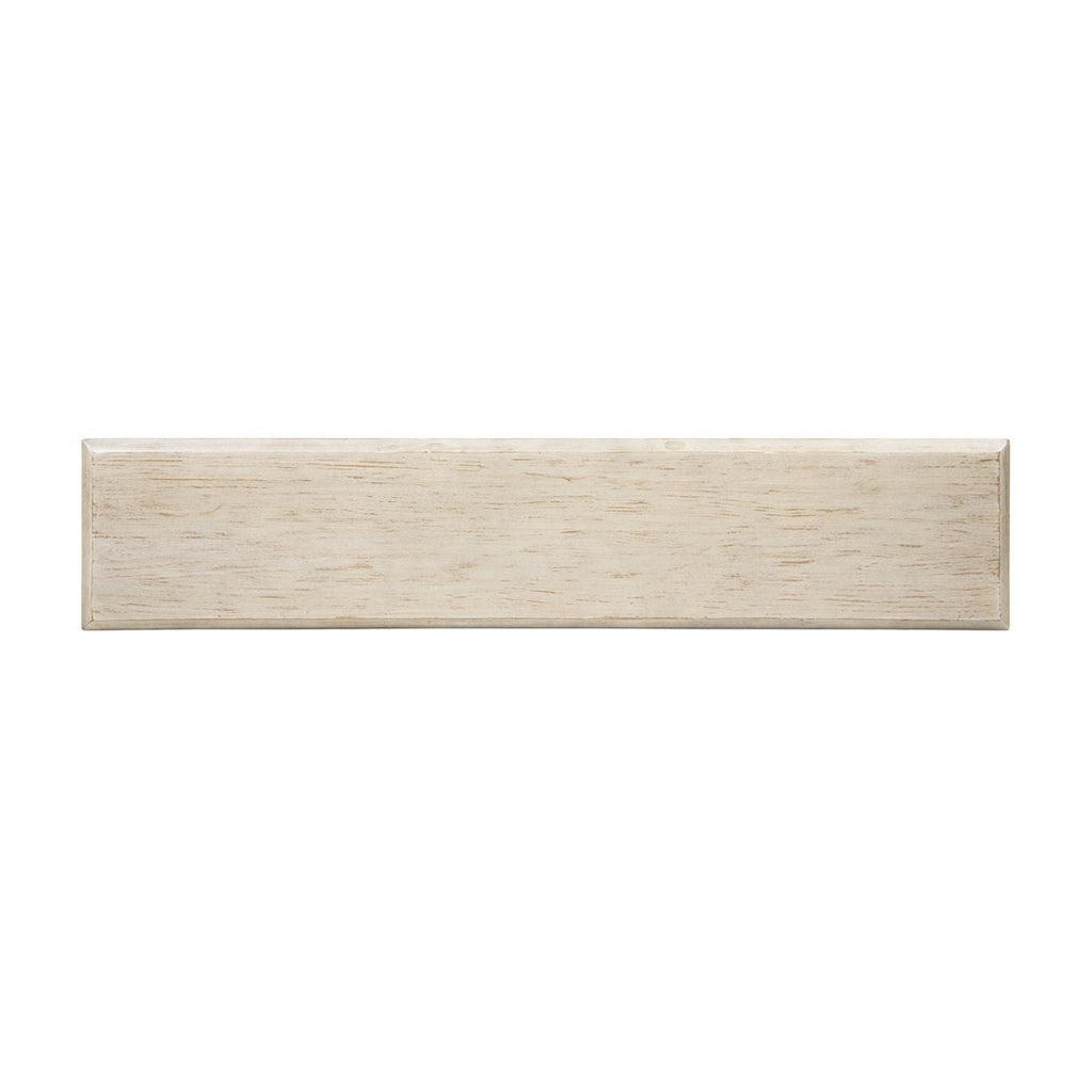 Geometric Waterfall Console Table with Solid Wood Construction - White or Light Brown