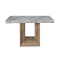 Sheena Dining Table with Faux Marble Top - White or Gray
