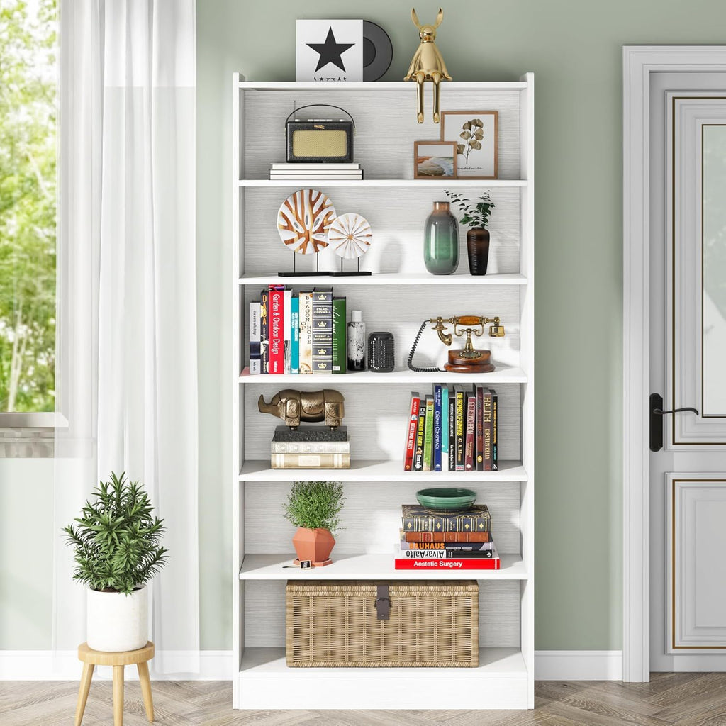 Library Bookshelf With Storage - Multiple Heights Available - White or Black