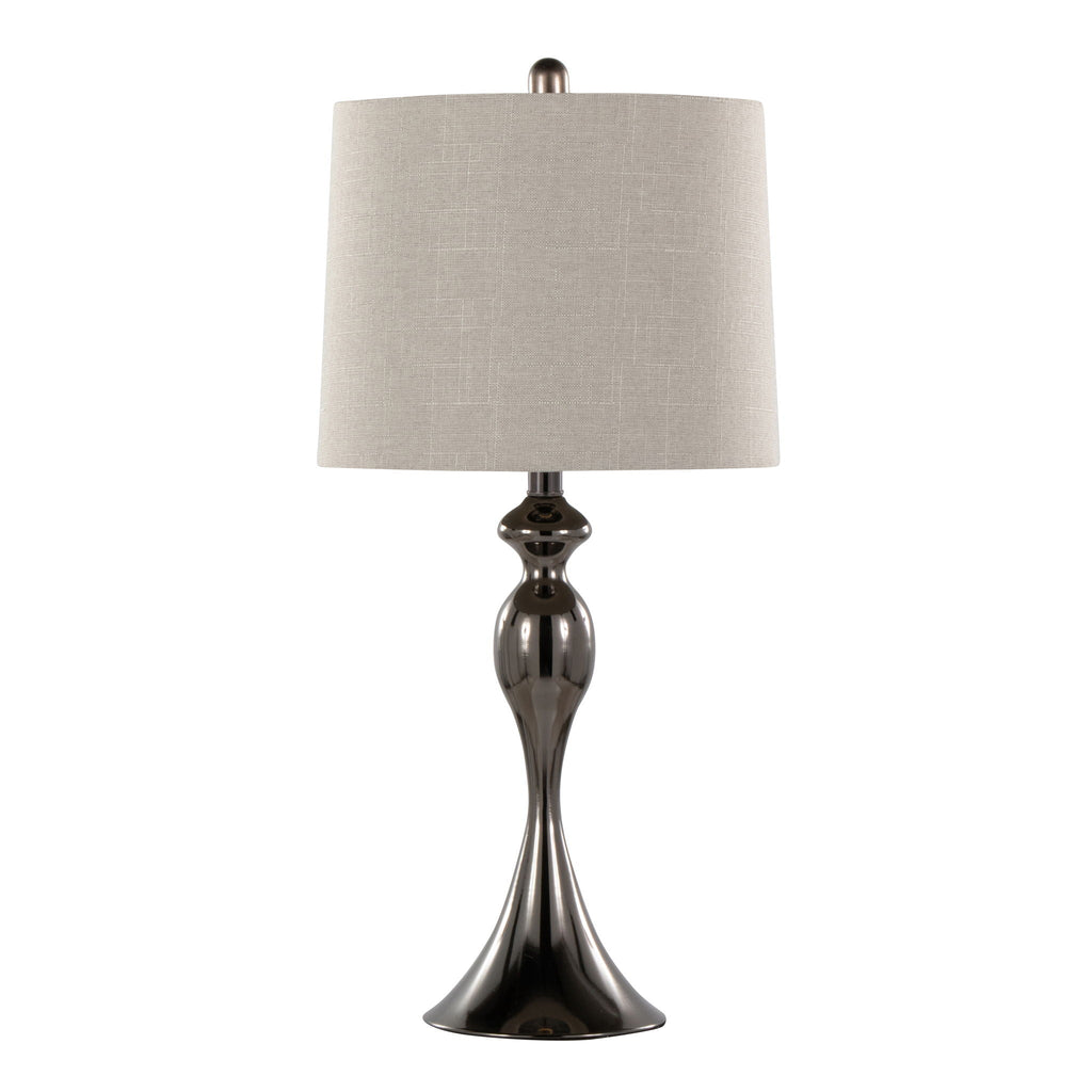 Ashland Contemporary Table Lamp Set with Double-Layer Shade - Multiple Colors